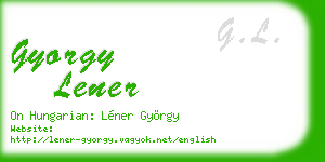 gyorgy lener business card